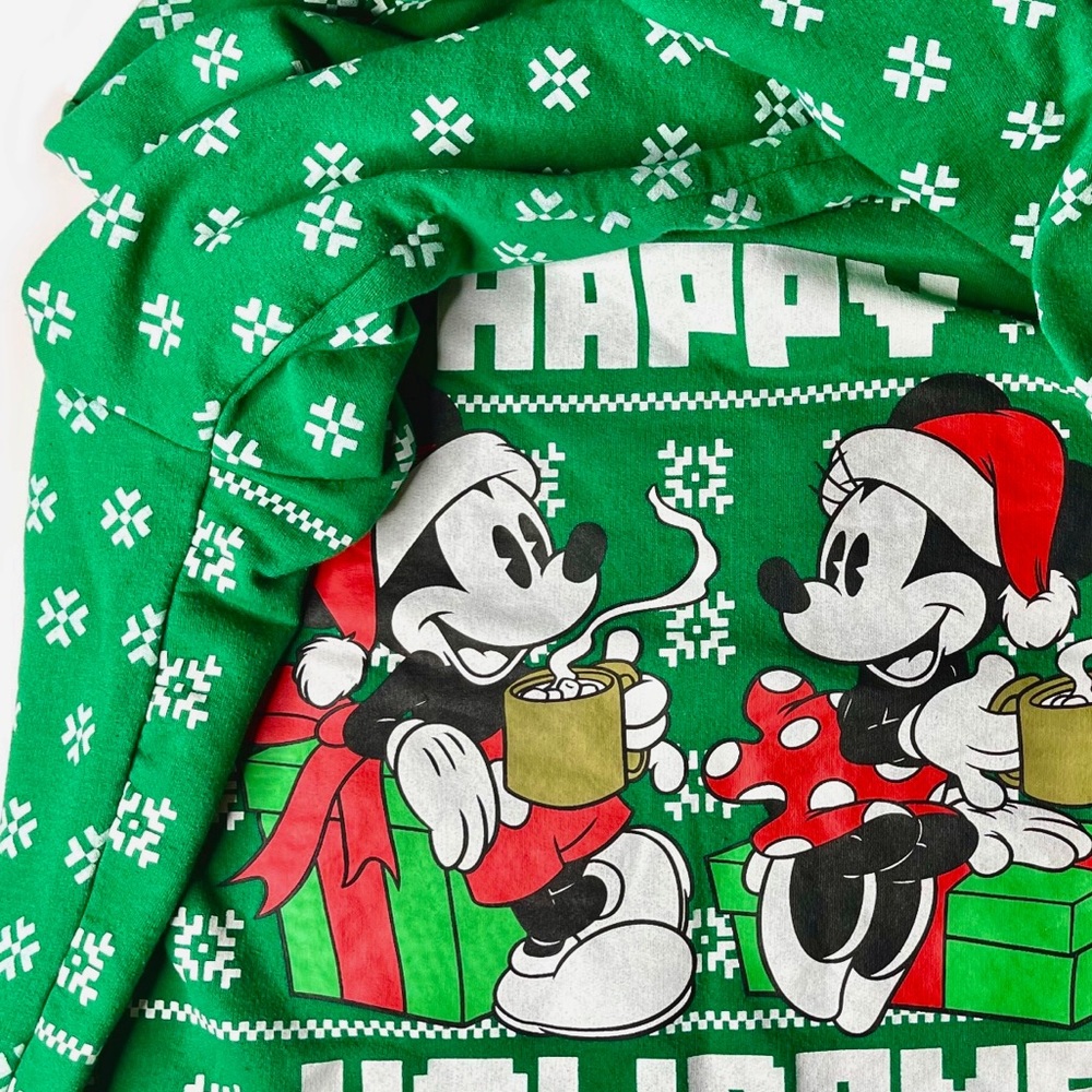 Disney Sweatshirt Mickey Mouse Holiday Juniors 11 13 - Picture 6 of 8